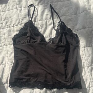 SKIMS Black Lace Camisole